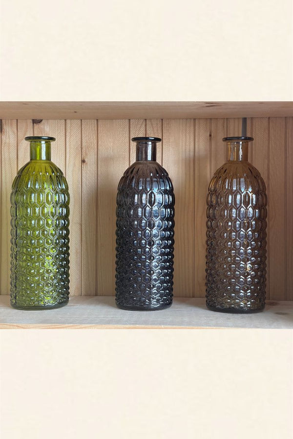 Vase bouteille en verre à essence