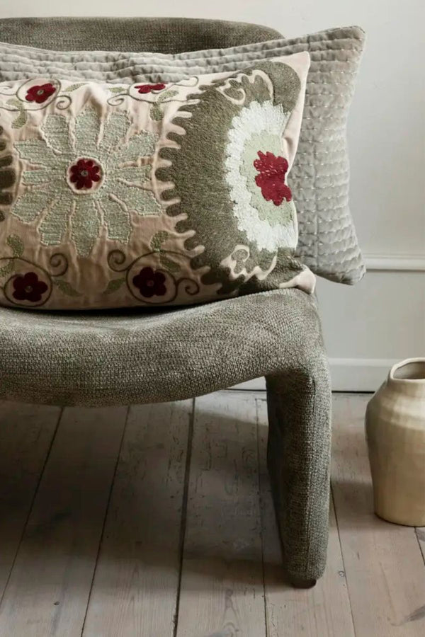 Funda de Cojín Terciopelo Bordado FCOJ06