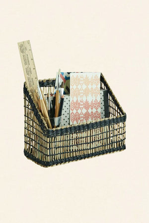 Organizador Ratán Natural/Negro - The Nook Store Home