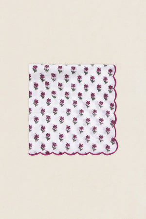 Black Leaf Embroidered Napkin