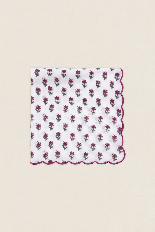 Black Leaf Embroidered Napkin