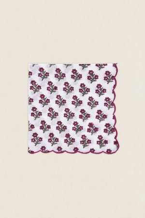 Black Leaf Embroidered Napkin