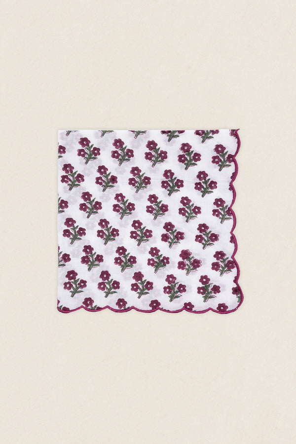 Black Leaf Embroidered Napkin