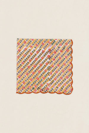 Black Leaf Embroidered Napkin