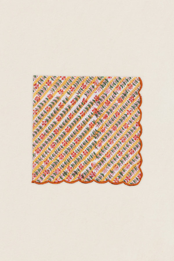 Black Leaf Embroidered Napkin