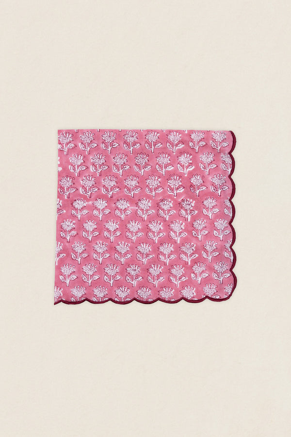 Black Leaf Embroidered Napkin