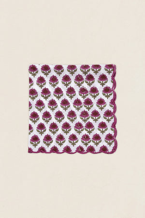 Black Leaf Embroidered Napkin