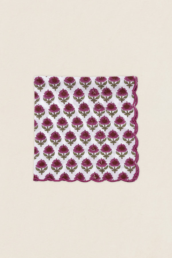 Black Leaf Embroidered Napkin