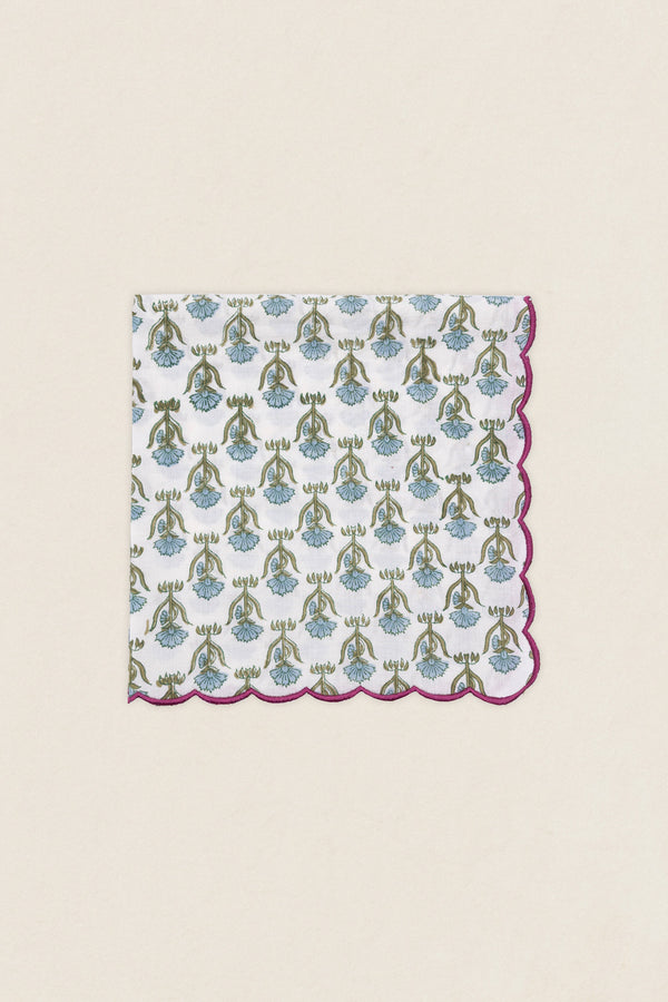 Black Leaf Embroidered Napkin
