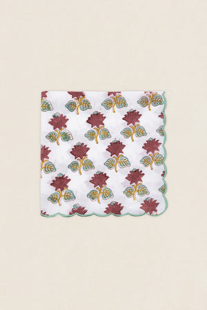 Black Leaf Embroidered Napkin